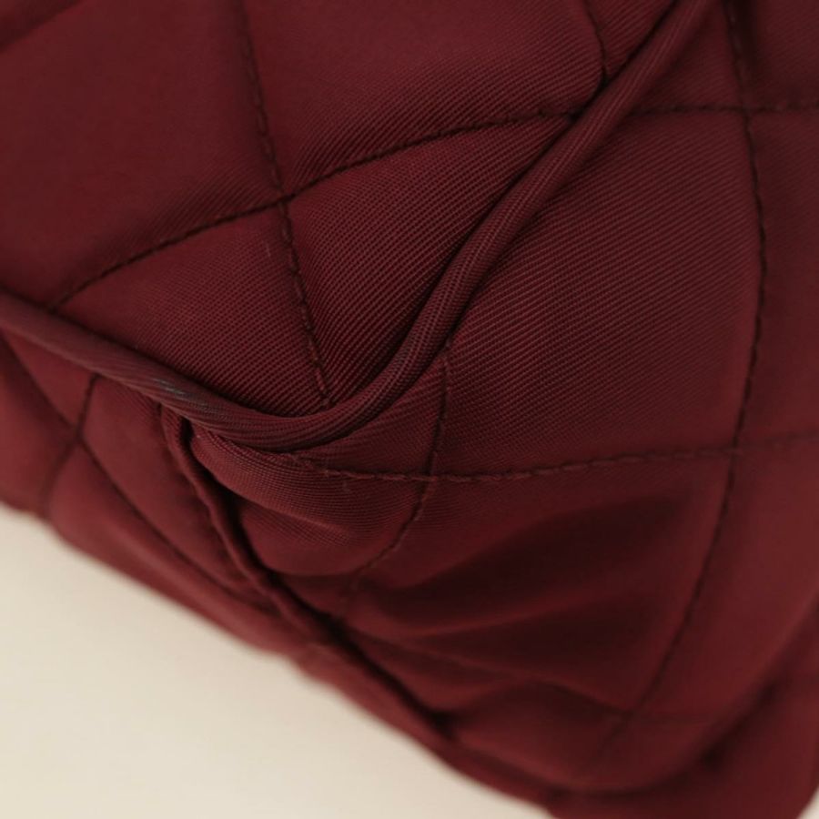 【日本直送】PRADA 單肩包 尼龍材質 酒紅色 銀色 正品 181261M-17