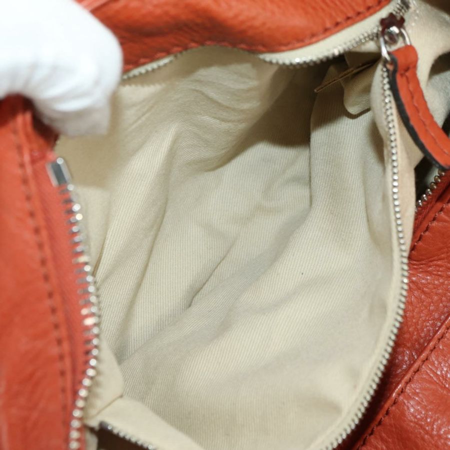 【日本直送】Chloe Paddington 手提包 皮革 橙色 金 銀色 正品 am11662V-24