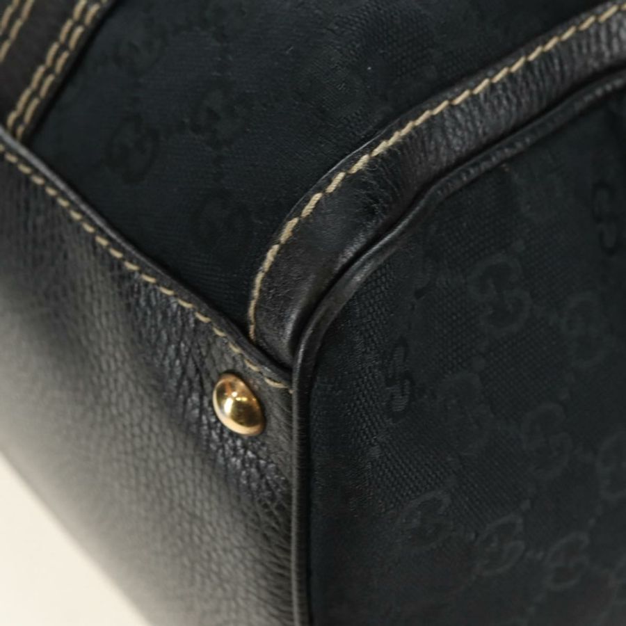 【日本直送】GUCCI GG帆布雪莉酒系列Histeria手提包 黑色金色 186232 正品 181412V-16