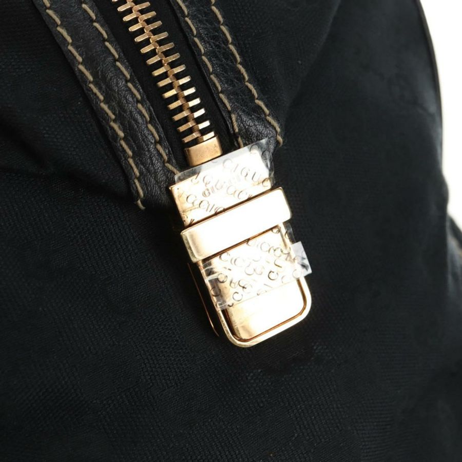 【日本直送】GUCCI GG帆布雪莉酒系列Histeria手提包 黑色金色 186232 正品 181412V-19