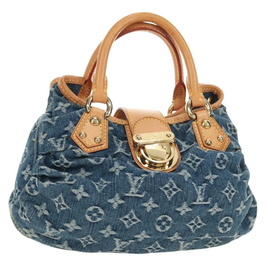 【日本直送】路易威登 Monogram Denim Preity 手提包 藍色 M95020 LV 正品 181366SAM-0