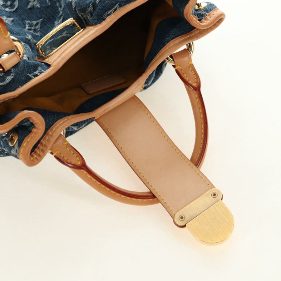 【日本直送】路易威登 Monogram Denim Preity 手提包 藍色 M95020 LV 正品 181366SAM-8