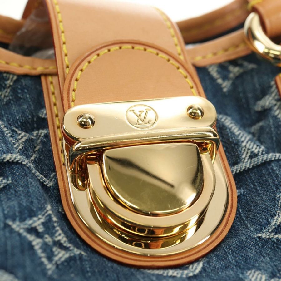 【日本直送】路易威登 Monogram Denim Preity 手提包 藍色 M95020 LV 正品 181366SAM-17