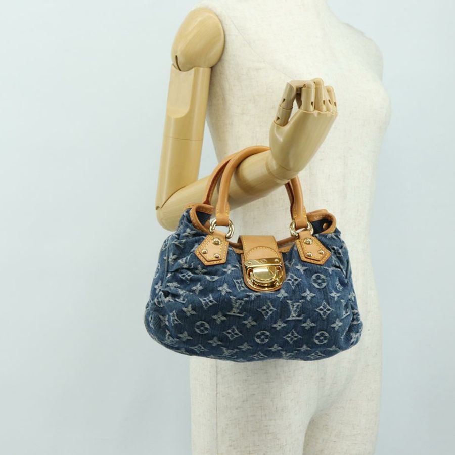 【日本直送】路易威登 Monogram Denim Preity 手提包 藍色 M95020 LV 正品 181366SAM-22