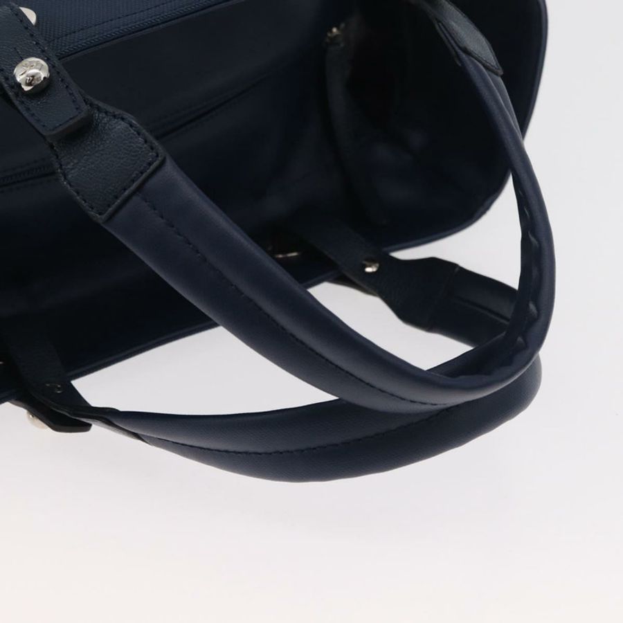 【日本直送】香奈兒 (CHANEL) Paris Biarritz MM 手提包,塗層帆布,海軍藍/銀色雙C標誌,正品編號 181519SAV-6