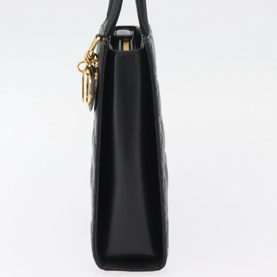 【日本直送】Christian Dior Lady Dior 手提包,羊皮材質,黑色,金色,正品,貨號 181559SAM-2