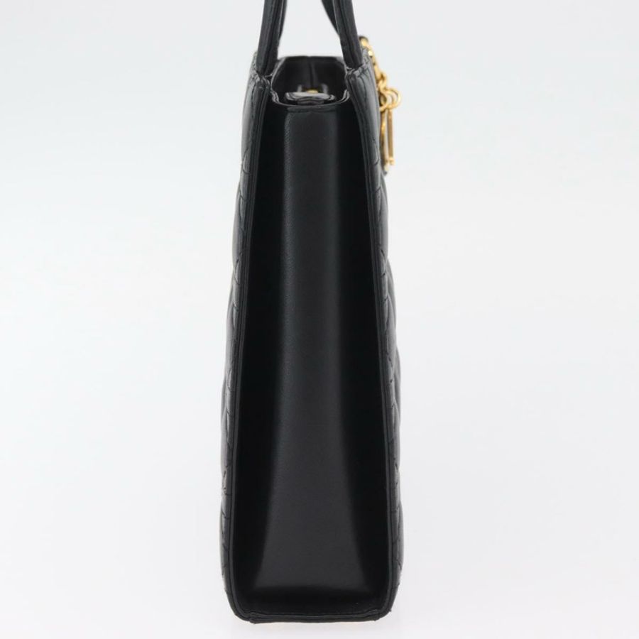 【日本直送】Christian Dior Lady Dior 手提包,羊皮材質,黑色,金色,正品,貨號 181559SAM-3