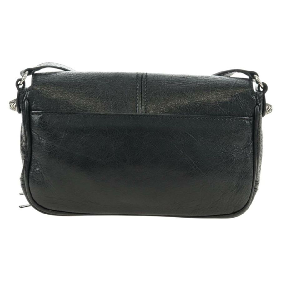 【日本直送】BALENCIAGA Le Cagole 單肩包,黑色/銀色皮革,貨號 781911,正品編號 181560SAM-1