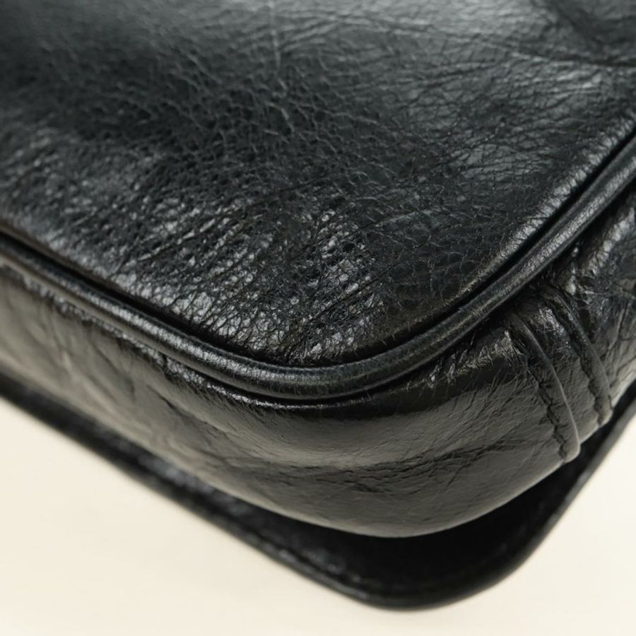 【日本直送】BALENCIAGA Le Cagole 單肩包,黑色/銀色皮革,貨號 781911,正品編號 181560SAM-17