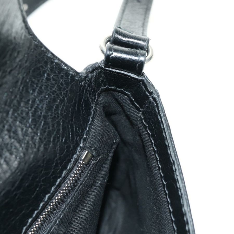 【日本直送】BALENCIAGA Le Cagole 單肩包,黑色/銀色皮革,貨號 781911,正品編號 181560SAM-22