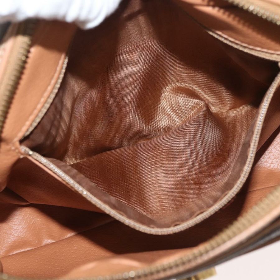 【日本直送】CELINE Macadam帆布肩背包 PVC皮革 棕色 金色 正品 181476A-10