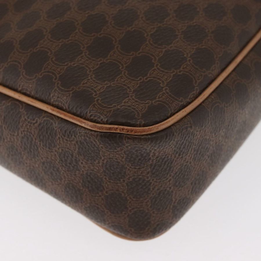 【日本直送】CELINE Macadam帆布肩背包 PVC皮革 棕色 金色 正品 181476A-14