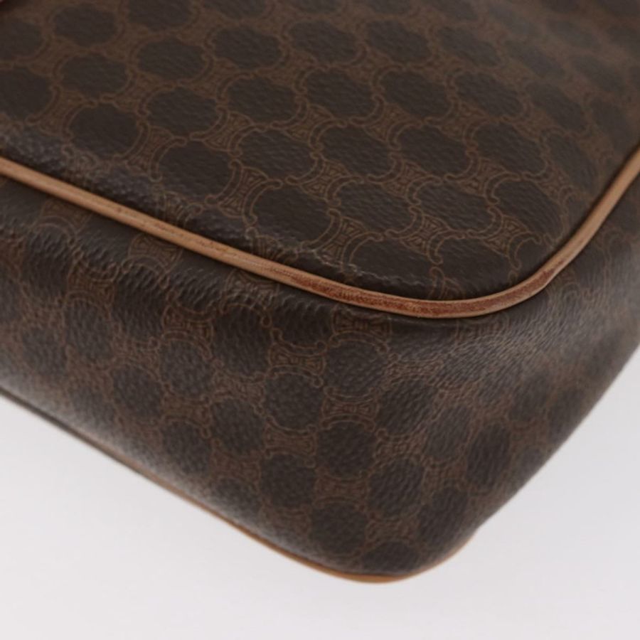 【日本直送】CELINE Macadam帆布肩背包 PVC皮革 棕色 金色 正品 181476A-15
