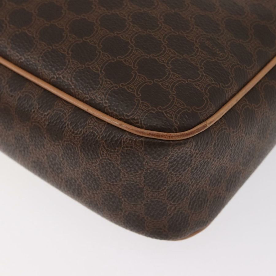 【日本直送】CELINE Macadam帆布肩背包 PVC皮革 棕色 金色 正品 181476A-17