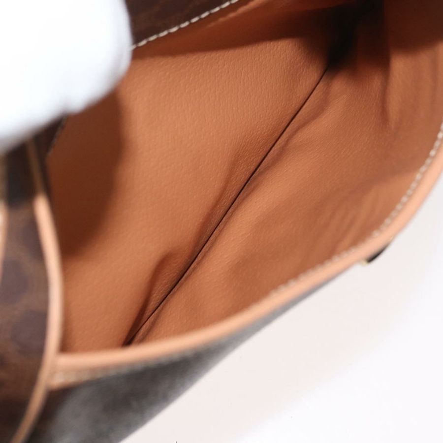 【日本直送】CELINE Macadam帆布肩背包 PVC皮革 棕色 金色 正品 181476A-23