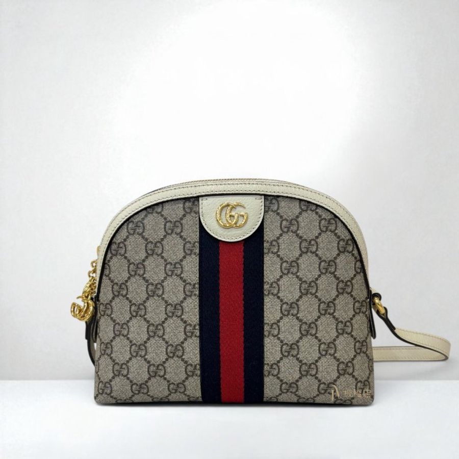 JS1521-GUCCI Ophidia老花拼白牛皮貝殼包499621-0