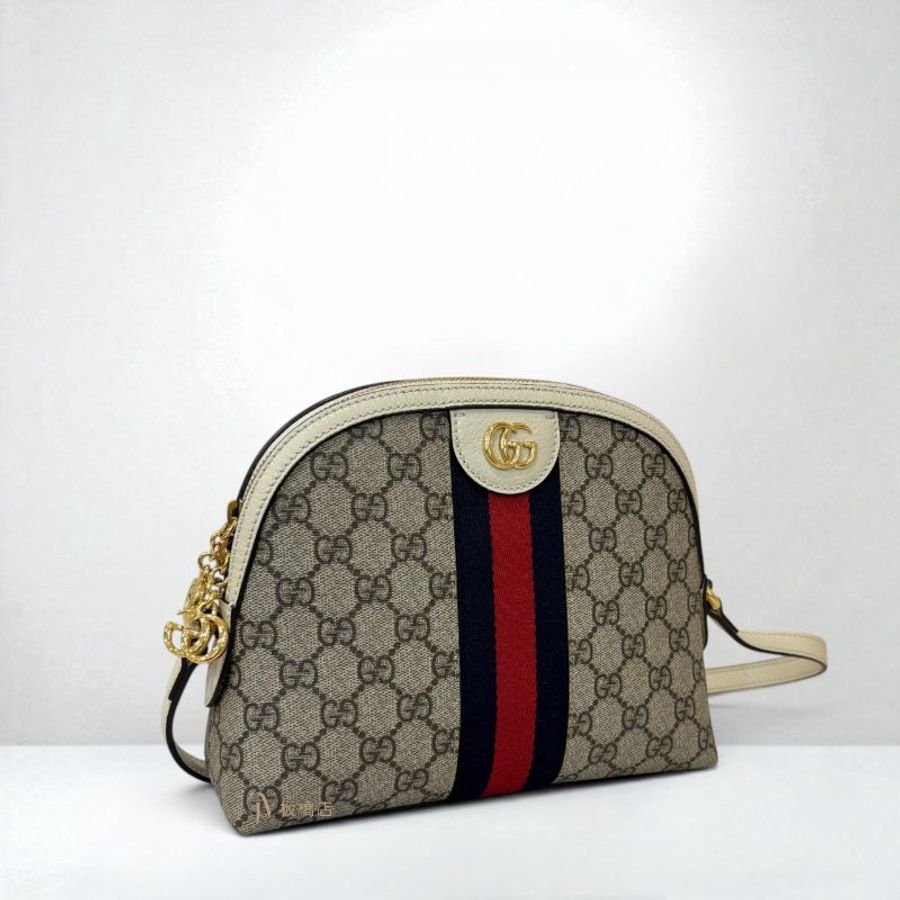 JS1521-GUCCI Ophidia老花拼白牛皮貝殼包499621-2