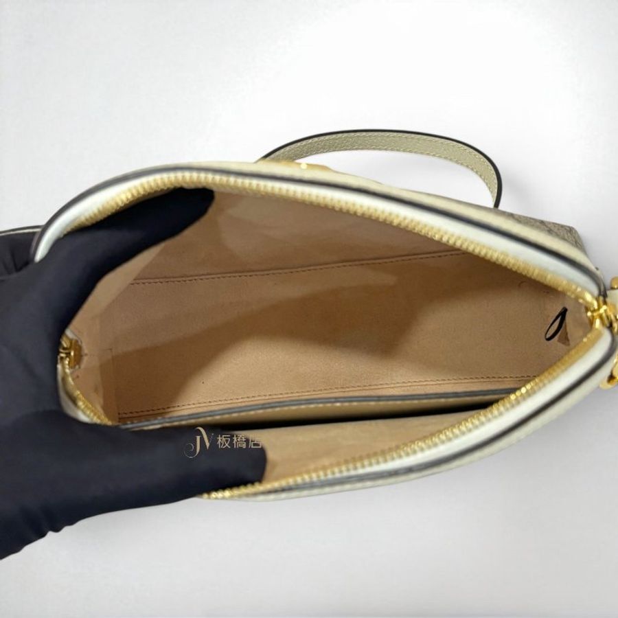 JS1521-GUCCI Ophidia老花拼白牛皮貝殼包499621-5