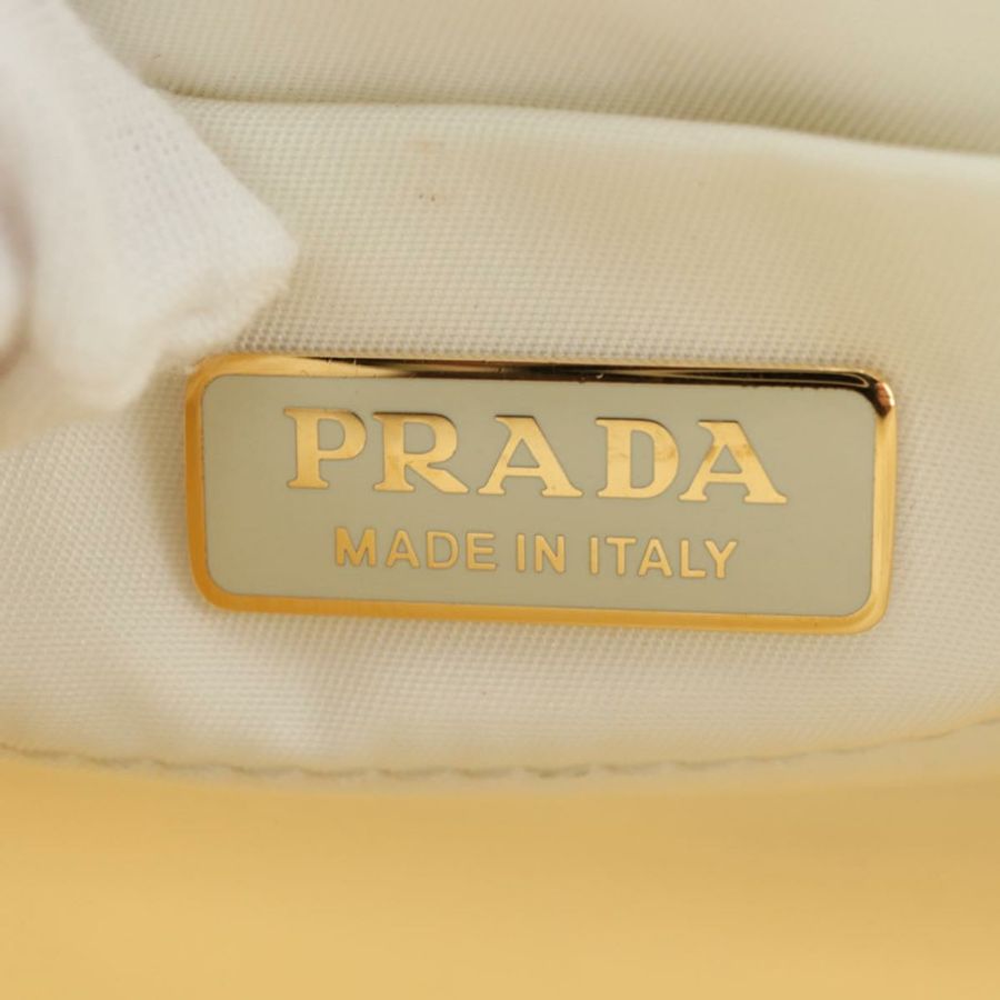 【日本直送】PRADA 鏈條單肩包 尼龍 白色 金色 正品 181426V-21