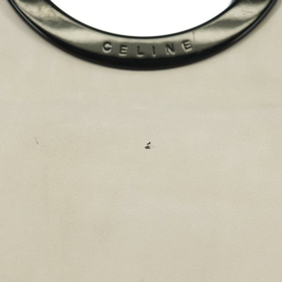 【日本直送】CELINE 鏈條單肩包 皮革 2way 白色 銀色 Auth 181478V-2