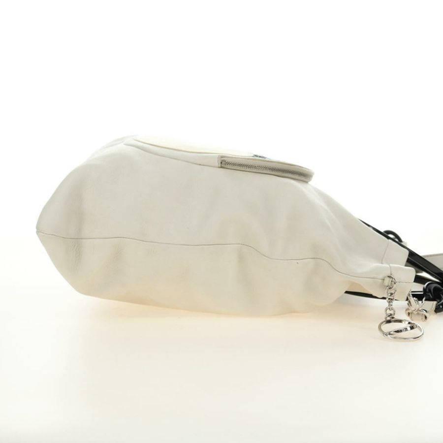 【日本直送】CELINE 鏈條單肩包 皮革 2way 白色 銀色 Auth 181478V-5