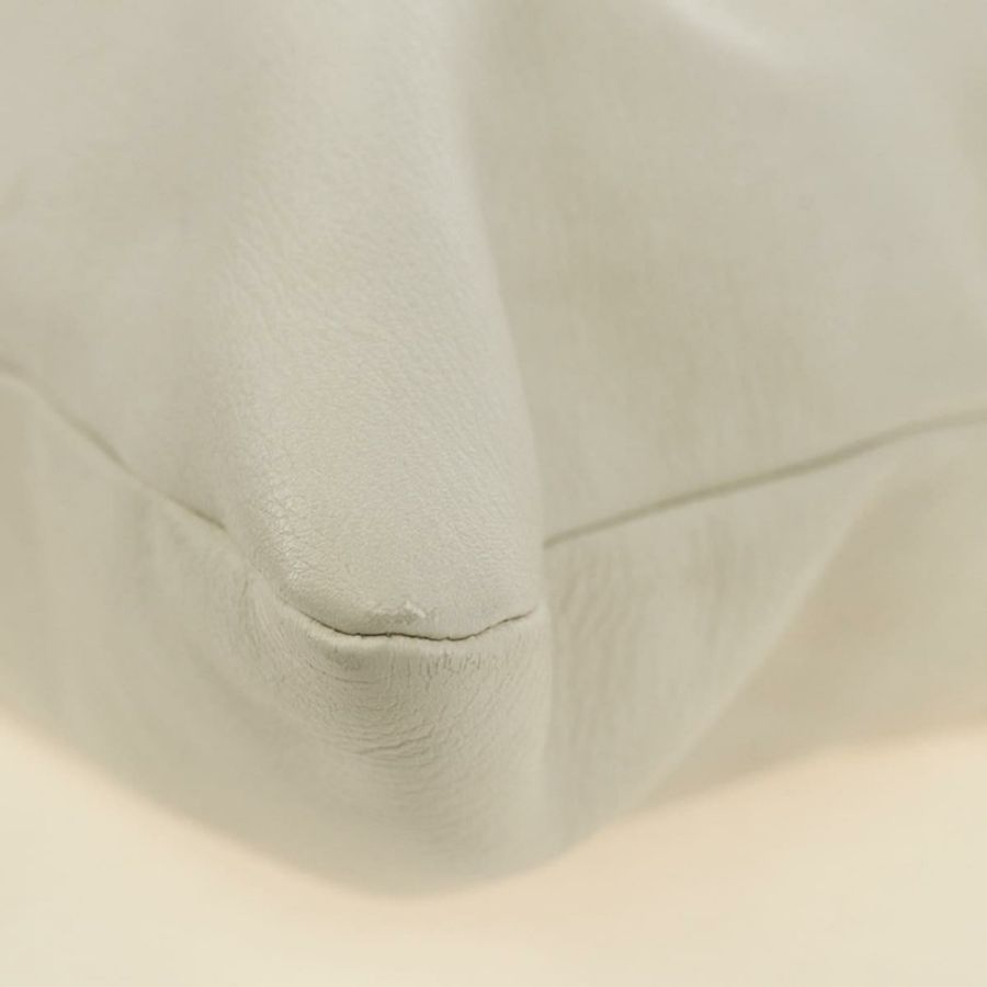 【日本直送】CELINE 鏈條單肩包 皮革 2way 白色 銀色 Auth 181478V-17
