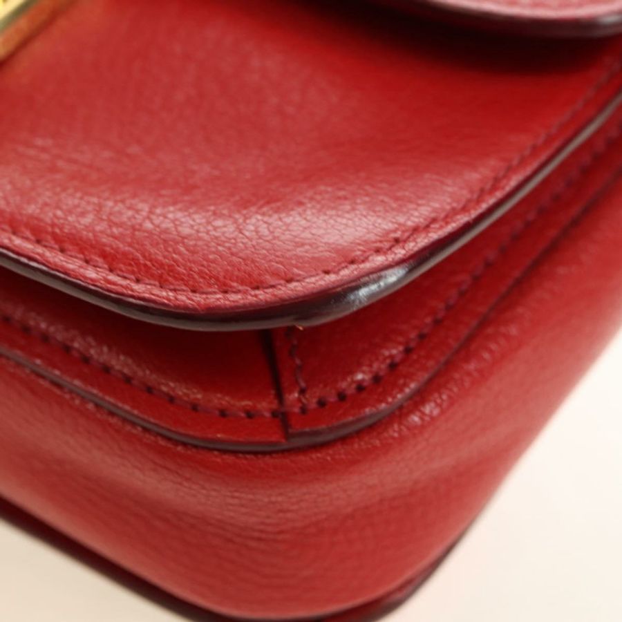 【日本直送】Miu Miu 手提包 皮革 兩用 紅色 金色 正品 181477V-17