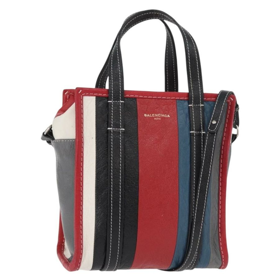 【日本直送】BALENCIAGA Bazaar Shopper XS 手提包 皮革 2way Multicolor 452458 Auth 181432A-0