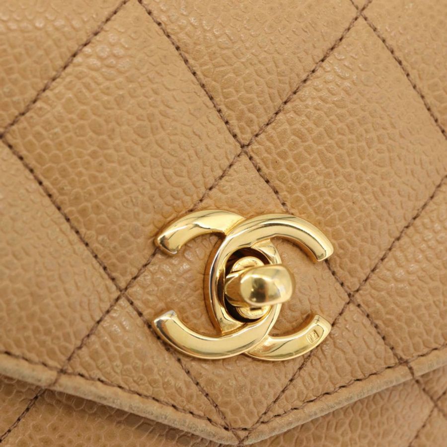 【日本直送】香奈兒 (CHANEL) Matelasse 腰包 魚子醬紋米色金 CC 標誌 BA12986V-18