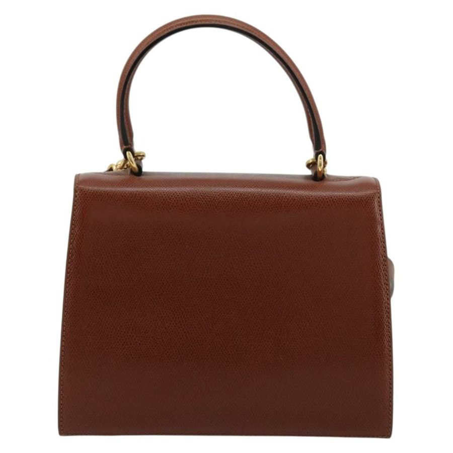 【日本直送】CELINE 手提包 皮革 兩用 棕色 金色 正品 181564A-1