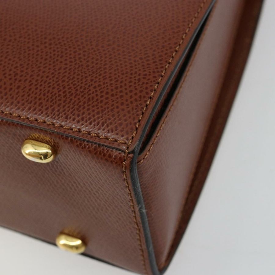 【日本直送】CELINE 手提包 皮革 兩用 棕色 金色 正品 181564A-15