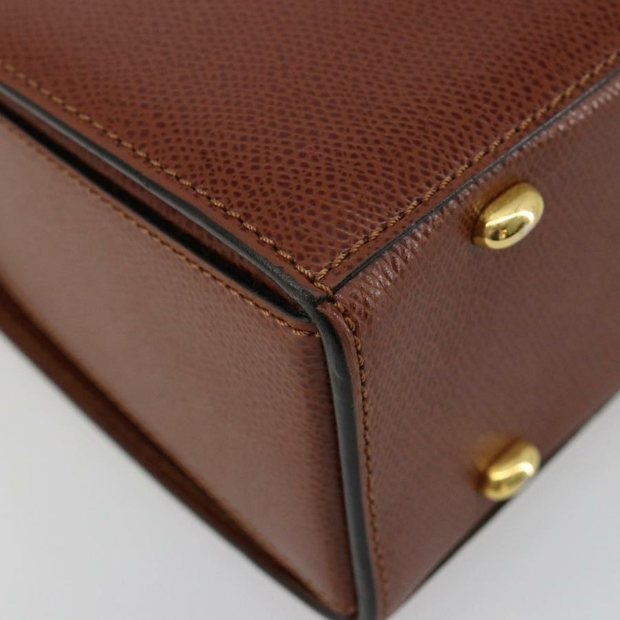 【日本直送】CELINE 手提包 皮革 兩用 棕色 金色 正品 181564A-16