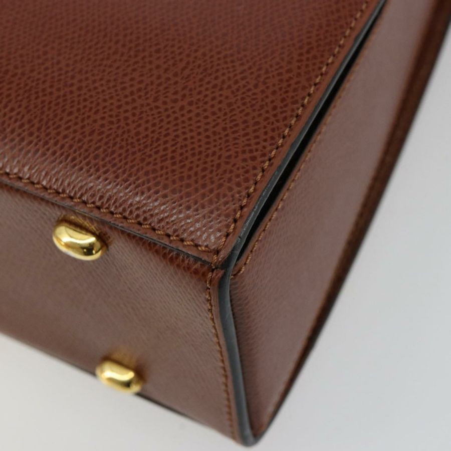 【日本直送】CELINE 手提包 皮革 兩用 棕色 金色 正品 181564A-17