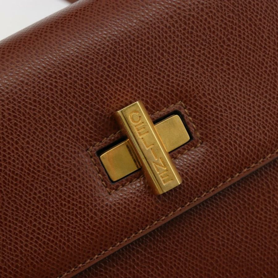 【日本直送】CELINE 手提包 皮革 兩用 棕色 金色 正品 181564A-19