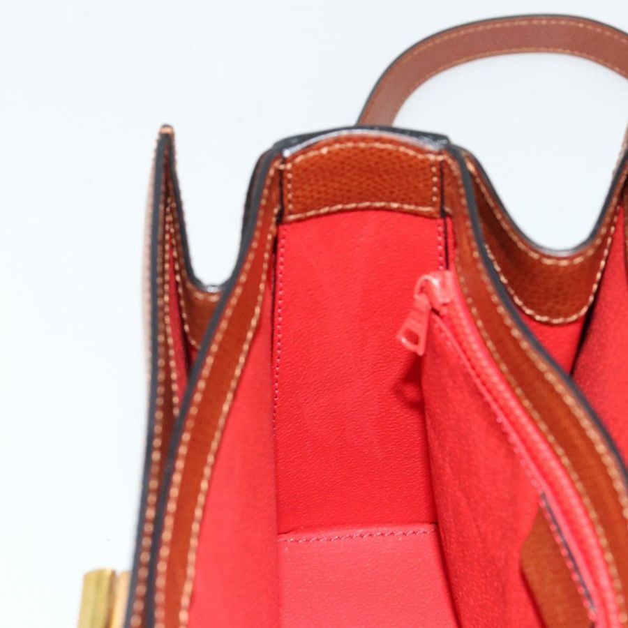 【日本直送】CELINE 手提包 皮革 兩用 棕色 金色 正品 181564A-22