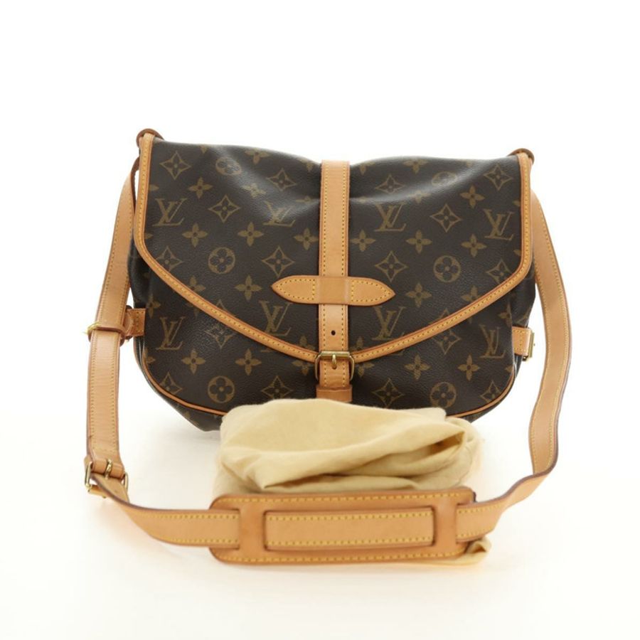 【日本直送】路易威登 Monogram Saumur 30 肩背包 M42256 LV Auth am11667V-11
