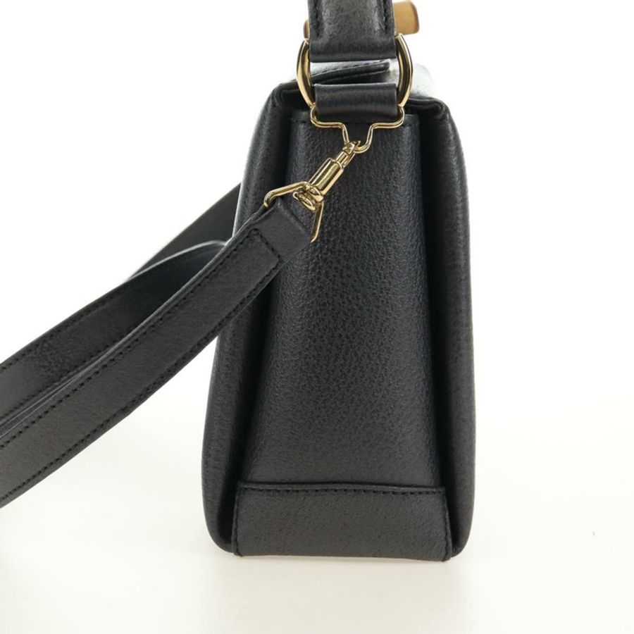 【日本直送】GUCCI 竹節手提包 皮革 兩用 灰色 金色 000 926 0175 正品 am11676V-2