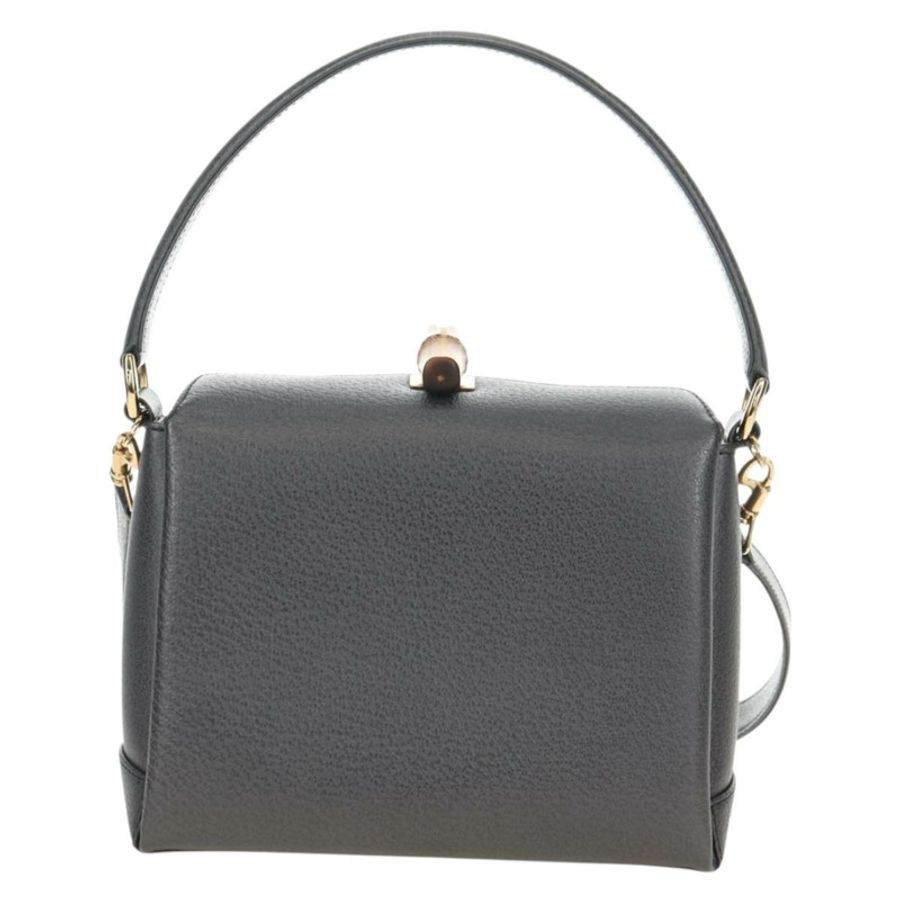 【日本直送】GUCCI 竹節手提包 皮革 兩用 灰色 金色 000 926 0175 正品 am11676V-12
