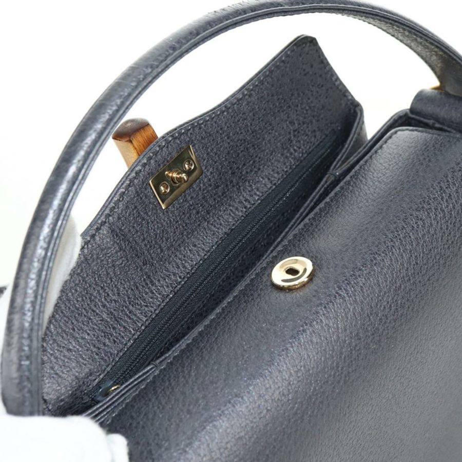 【日本直送】GUCCI 竹節手提包 皮革 兩用 灰色 金色 000 926 0175 正品 am11676V-21