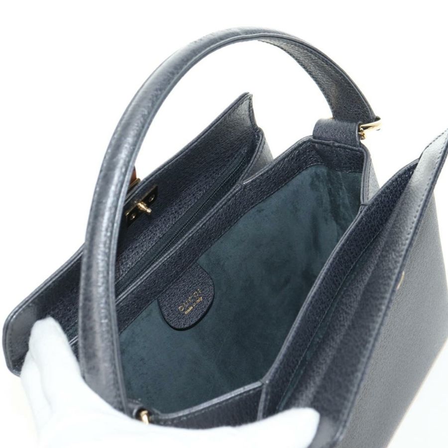 【日本直送】GUCCI 竹節手提包 皮革 兩用 灰色 金色 000 926 0175 正品 am11676V-22
