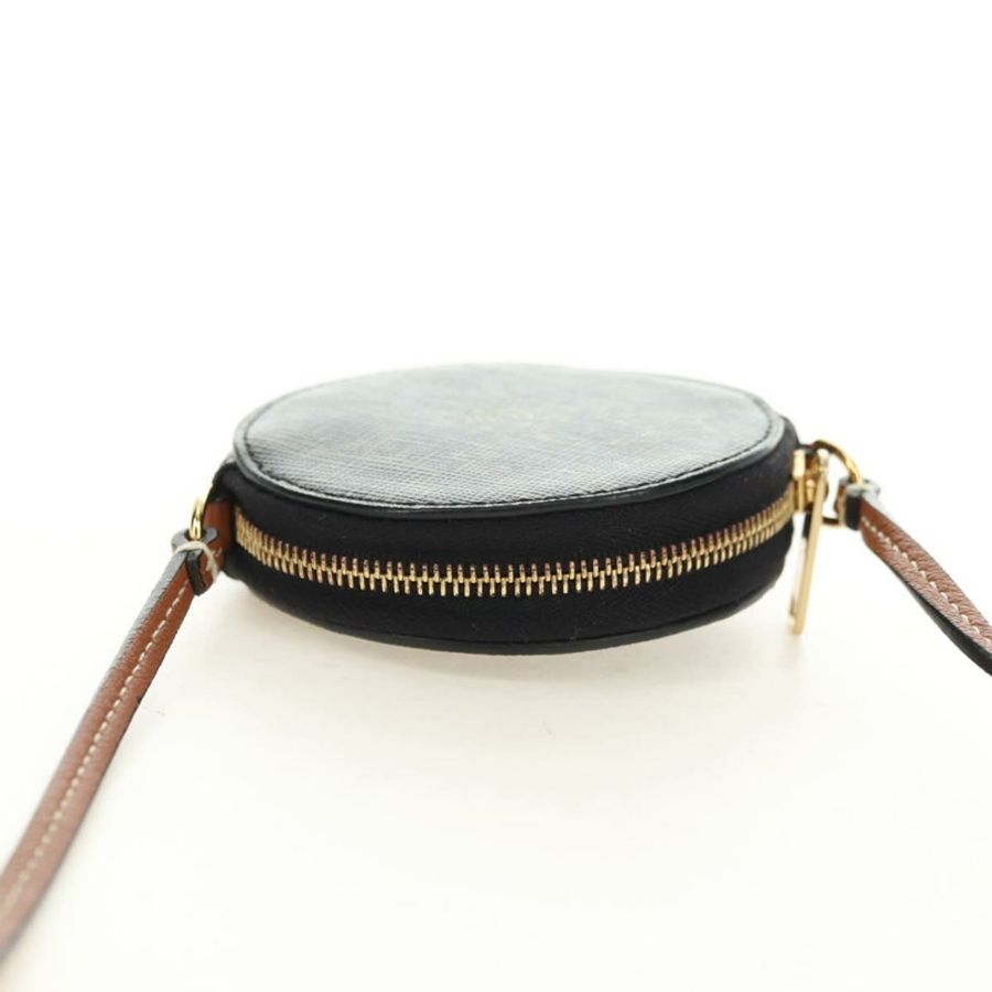 【日本直送】CELINE Macadam帆布Triomphe肩包 PVC黑色金色 Auth 181733M-5