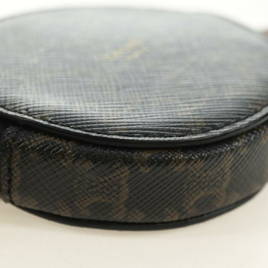 【日本直送】CELINE Macadam帆布Triomphe肩包 PVC黑色金色 Auth 181733M-13