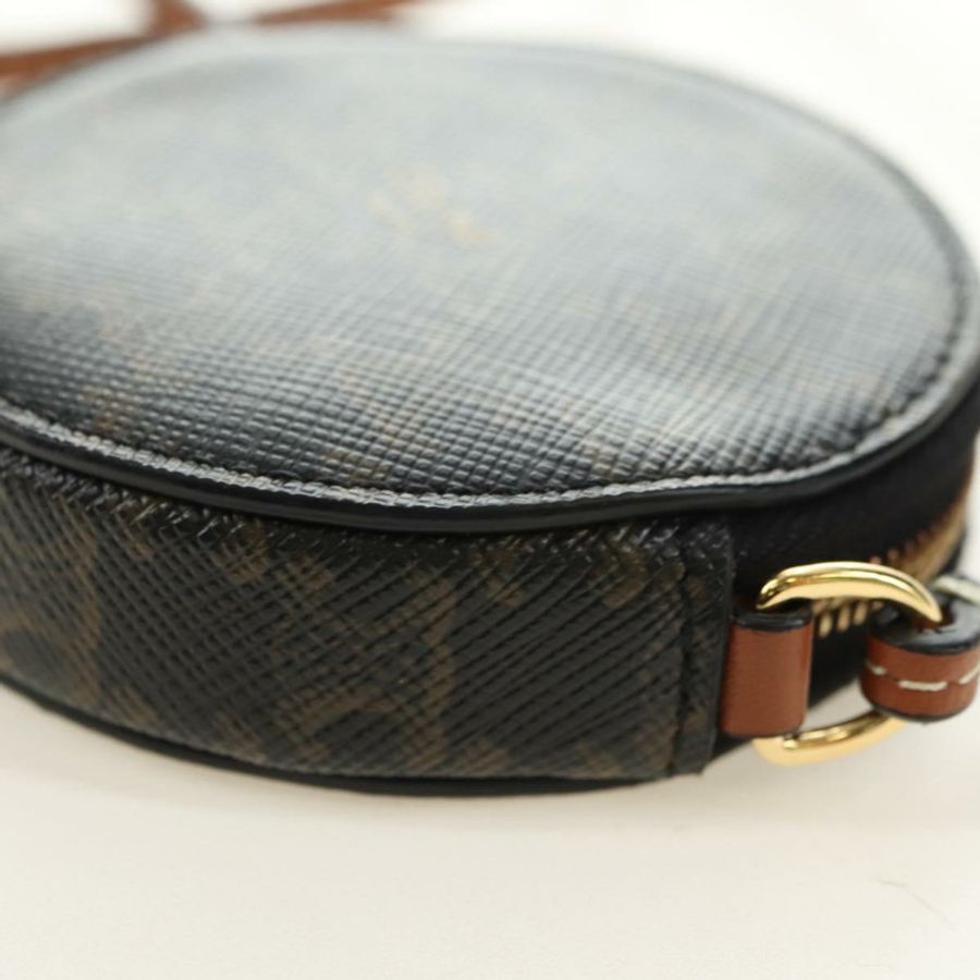 【日本直送】CELINE Macadam帆布Triomphe肩包 PVC黑色金色 Auth 181733M-14
