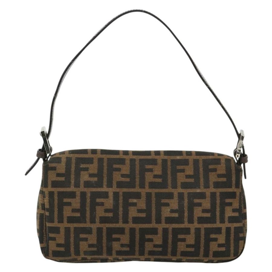 【日本直送】FENDI Zucca帆布Mamma Baguette單肩包 黑色棕色 正品 178866SAM-1
