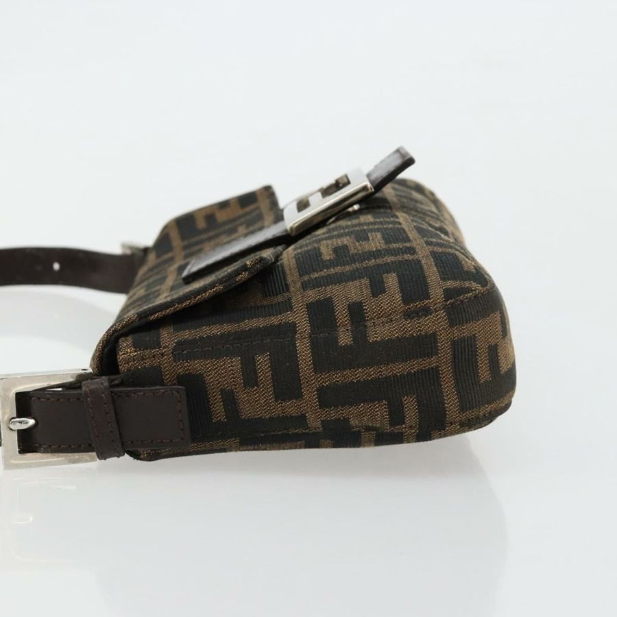 【日本直送】FENDI Zucca帆布Mamma Baguette單肩包 黑色棕色 正品 178866SAM-3