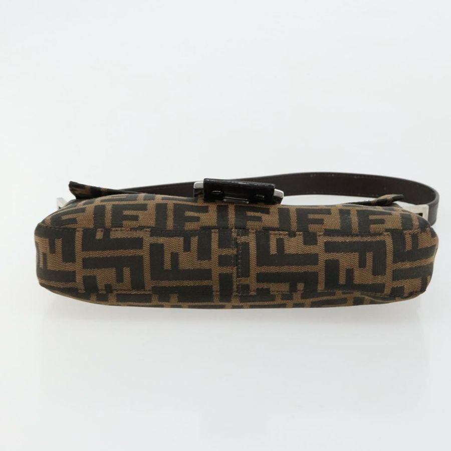 【日本直送】FENDI Zucca帆布Mamma Baguette單肩包 黑色棕色 正品 178866SAM-4