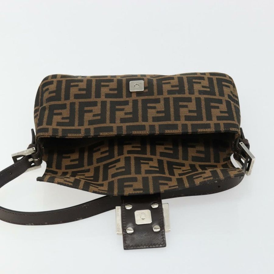 【日本直送】FENDI Zucca帆布Mamma Baguette單肩包 黑色棕色 正品 178866SAM-18