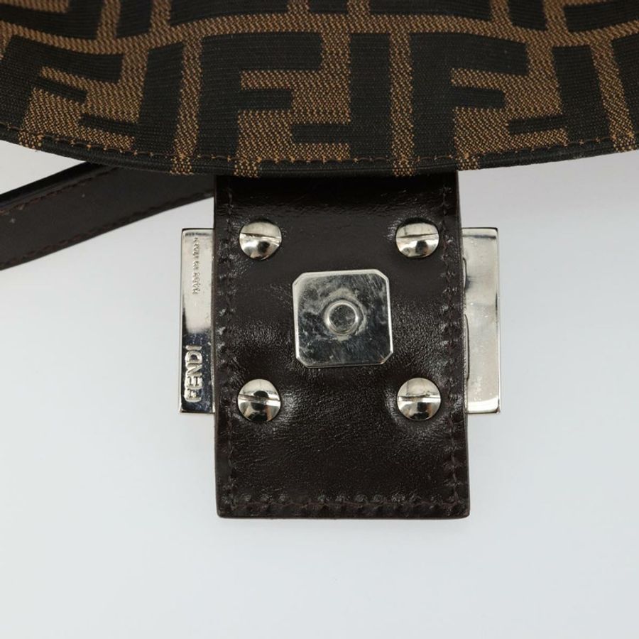 【日本直送】FENDI Zucca帆布Mamma Baguette單肩包 黑色棕色 正品 178866SAM-19
