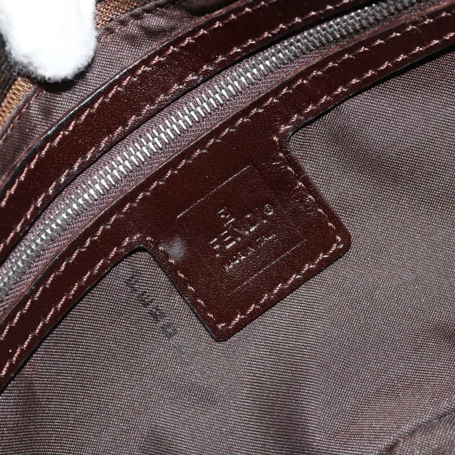 【日本直送】FENDI Zucca帆布Mamma Baguette單肩包 黑色棕色 正品 178866SAM-20