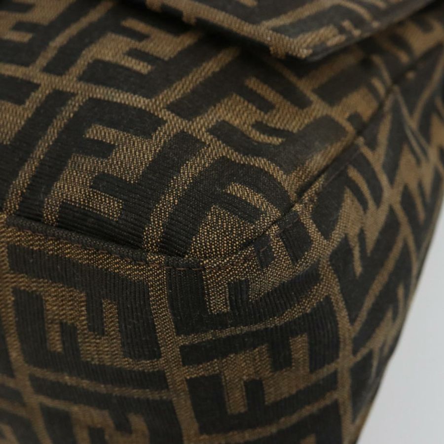 【日本直送】FENDI Zucca帆布Mamma Baguette單肩包 黑色棕色 正品 182028SAM-13